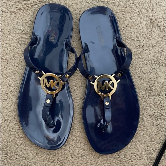 Michael Kors Shoes - Michael Kors jelly sandals size 8 navy and gold